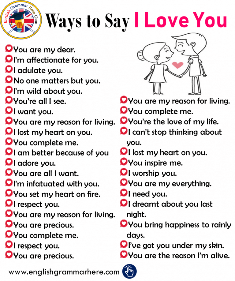 Different Ways to Say I Love You - English Grammar Here