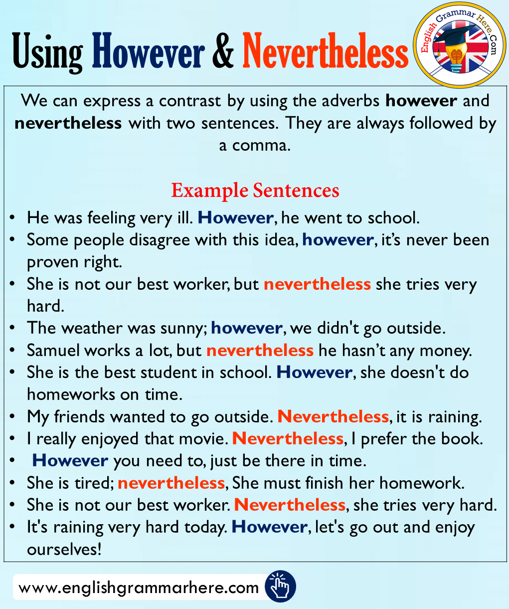a sentence with the word nevertheless