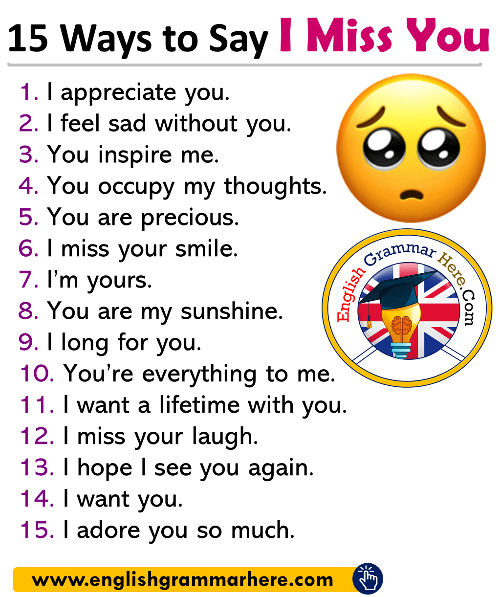 15 Ways to Say I Miss You in English