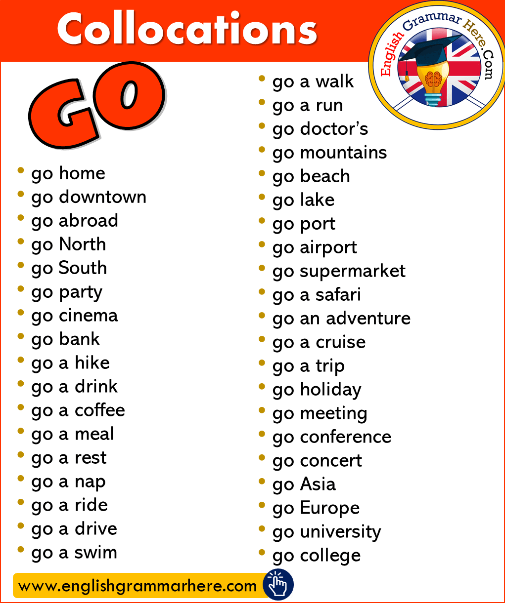 Collocations with GO in English