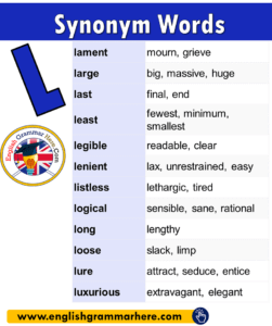 50 Examples of Synonyms With Sentences - English Grammar Here