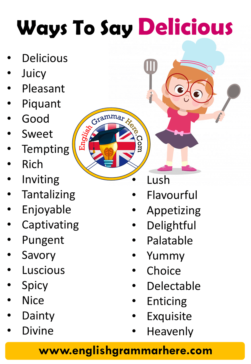 Different Ways to Say Delicious in English Vocabulary