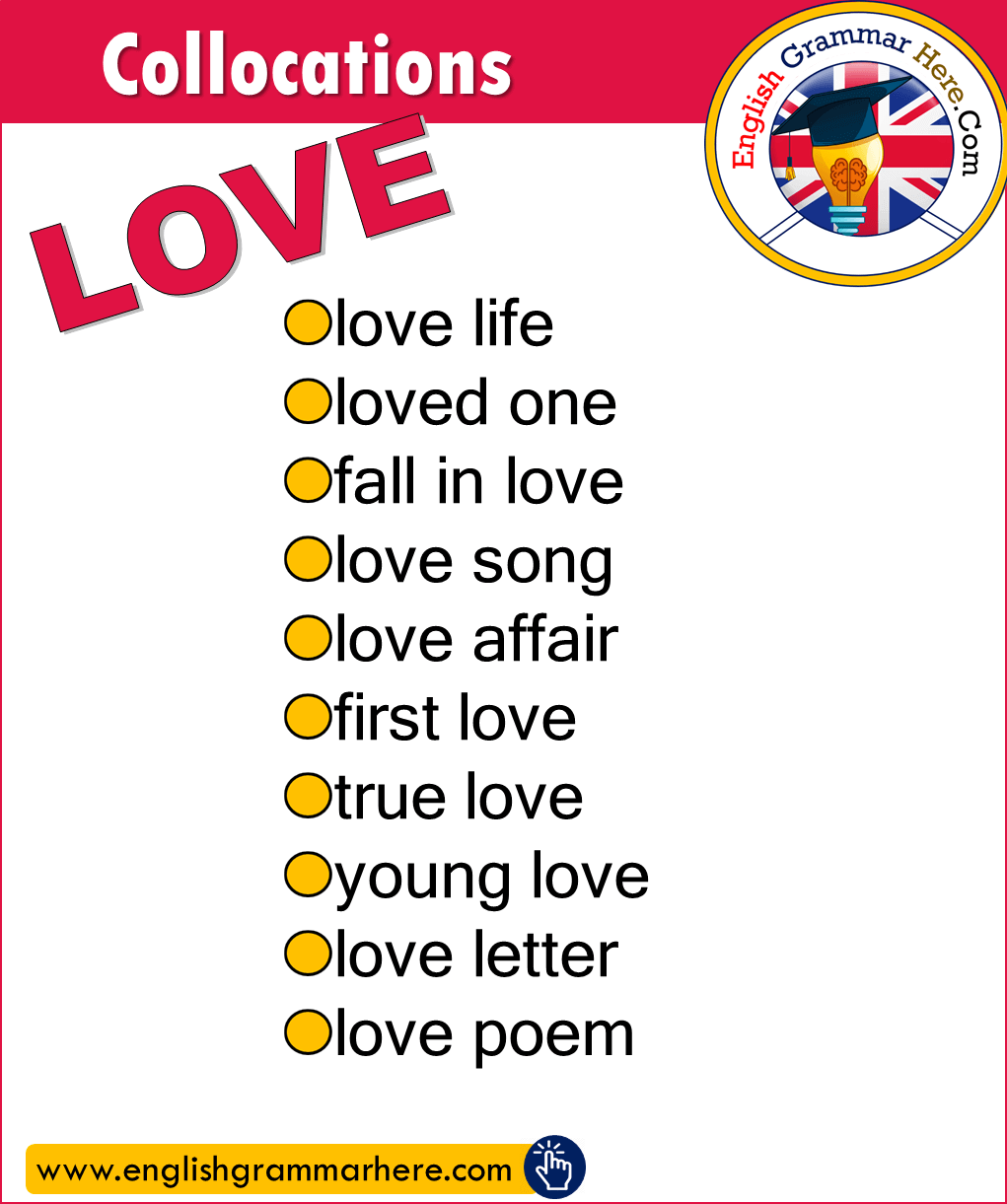 Engllish Phrases with LOVE, Collocations with LOVE in English