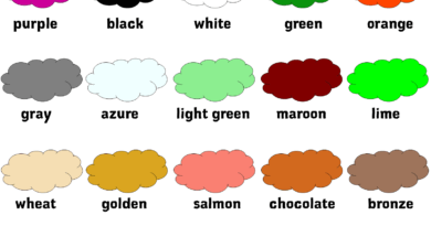 English Color Name List, List Of Colors
