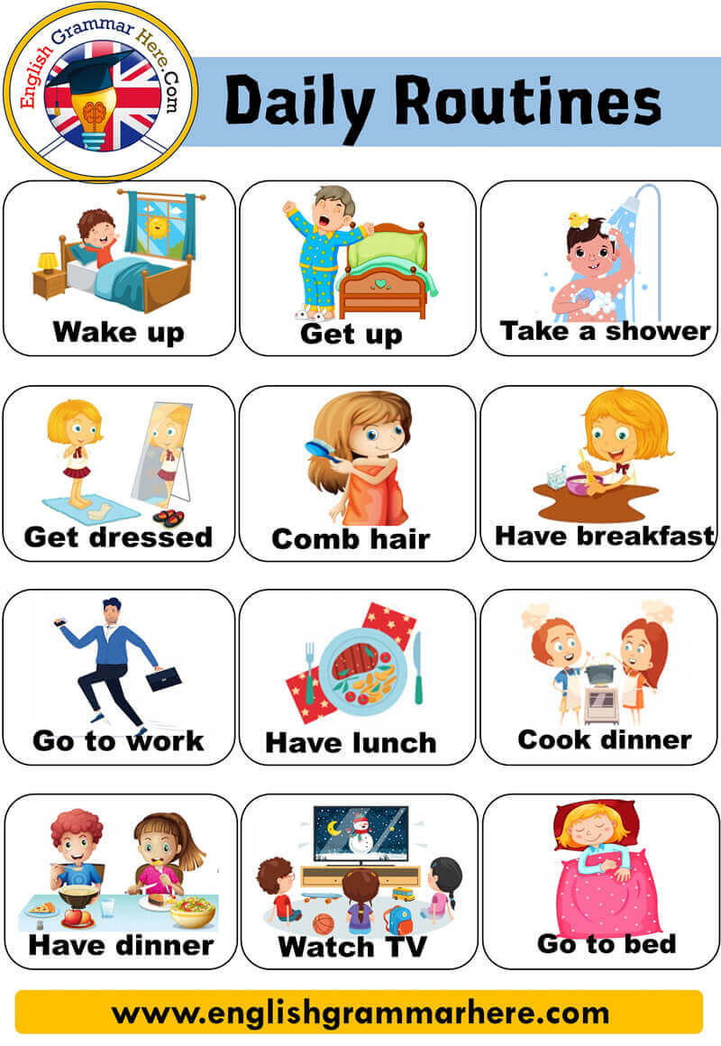 Ejemplos De Daily Routine En Ingles - IMAGESEE