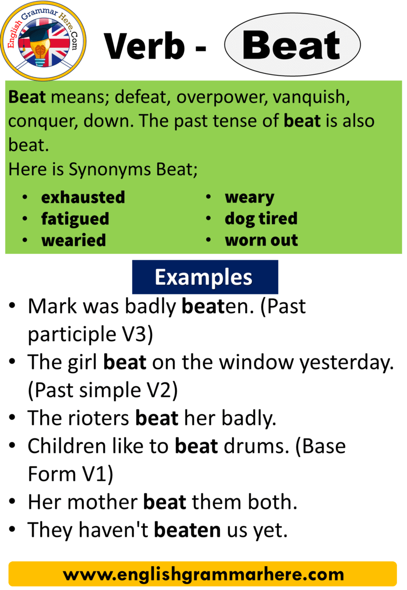 Beat Past Tense, V1 V2 V3 Form Of Beat
