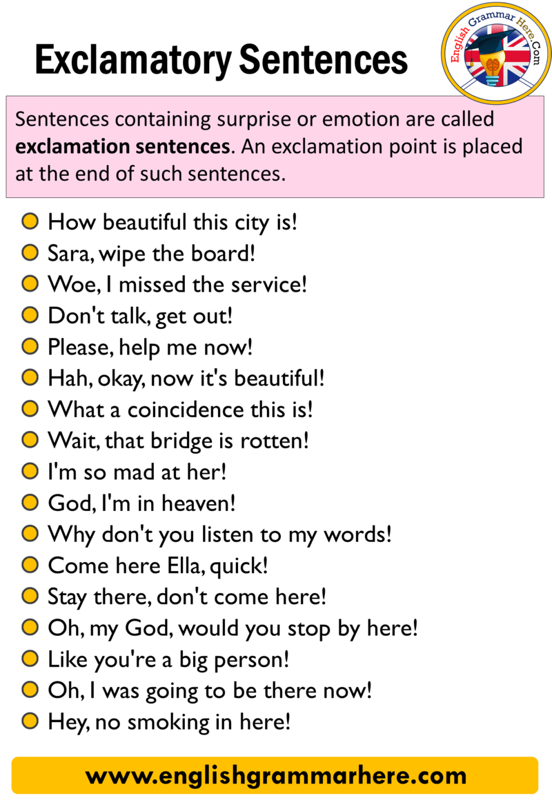 Exclamatory Sentence, Definition and Examples