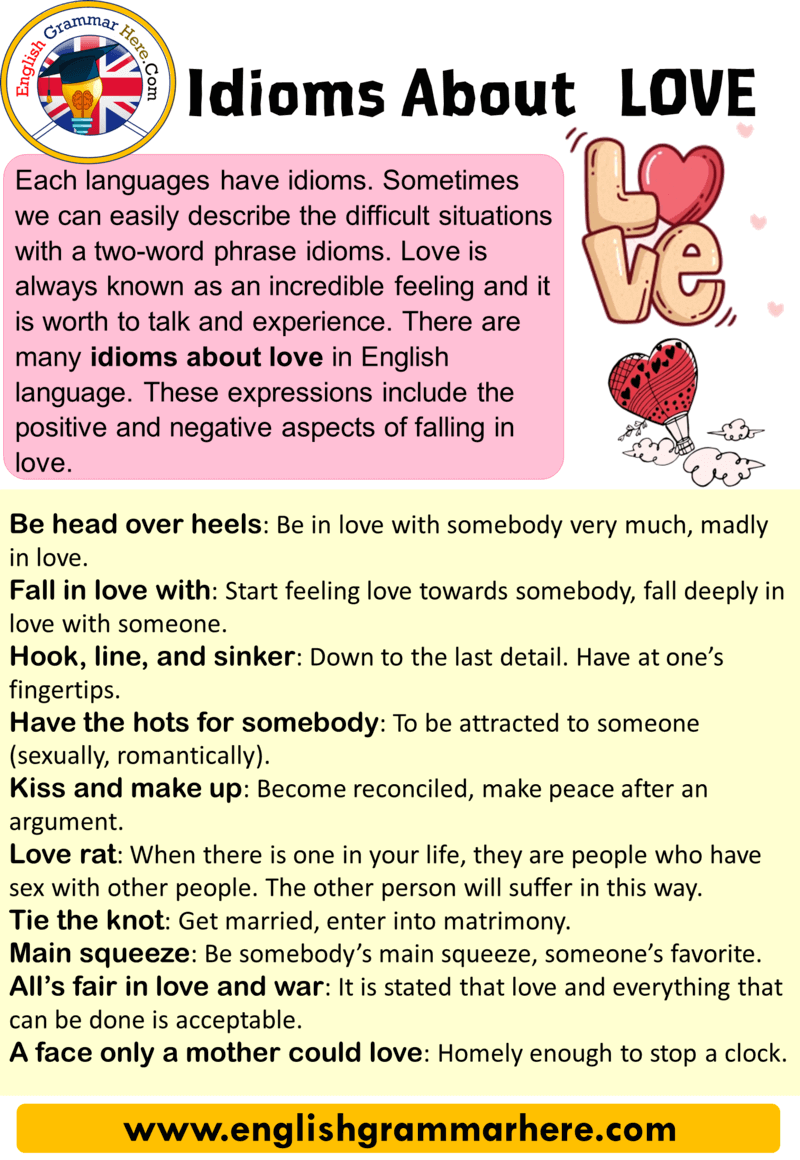 idioms about love