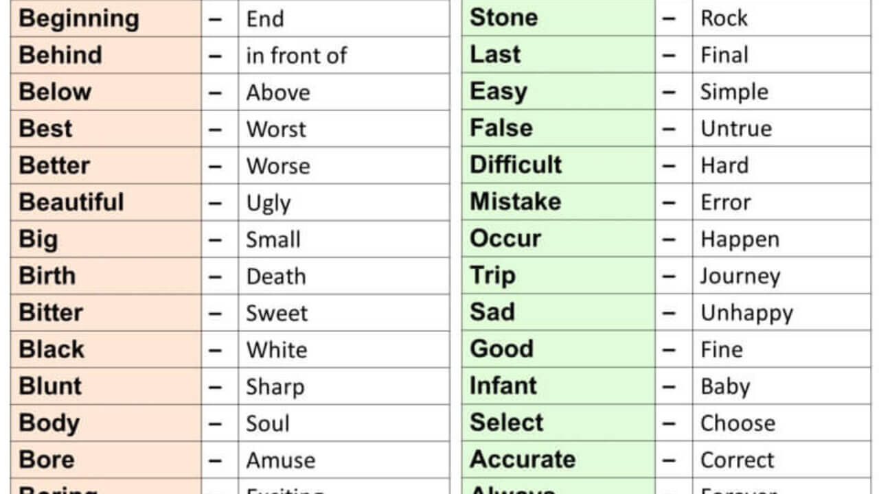 vocab level e unit 4 synonyms and antonyms