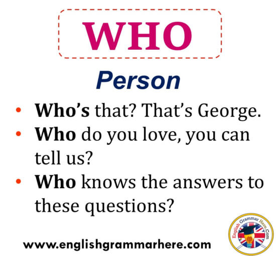 English Question Words Meaning And Example Sentences English Grammar Here