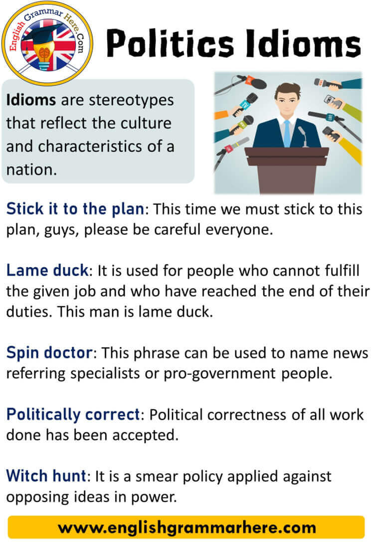 Politics Idioms, Definition and Examples - English Grammar Here