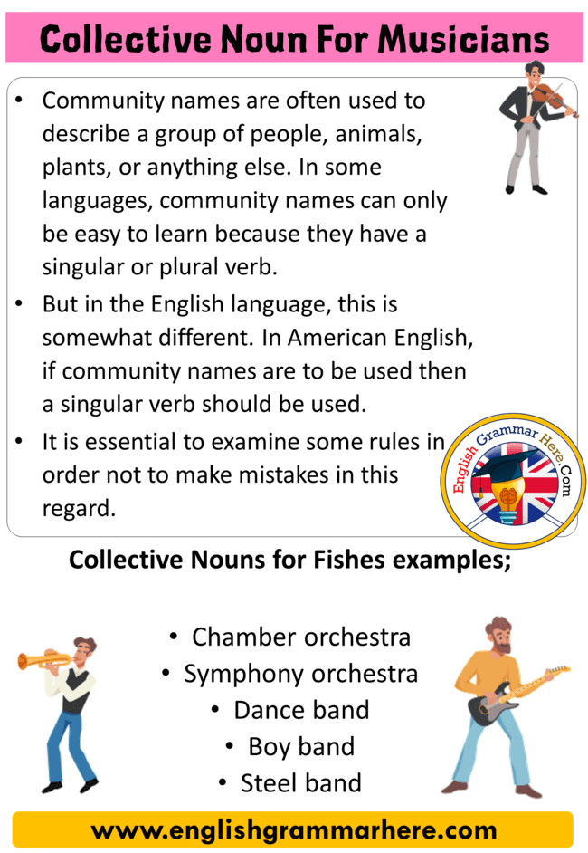 Collective Noun For Musicians, Collective Nouns List in English