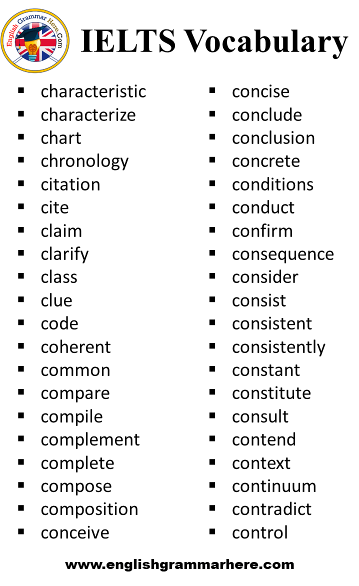 good vocabulary words to use in an essay ielts