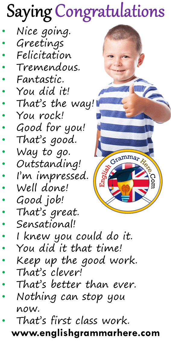 24 Saying Congratulations Phrases in English