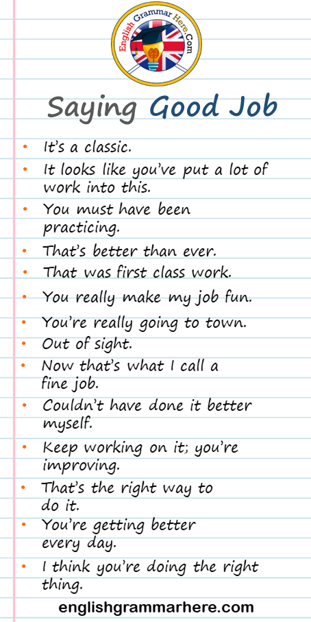 Different Ways to Say Good Job in English