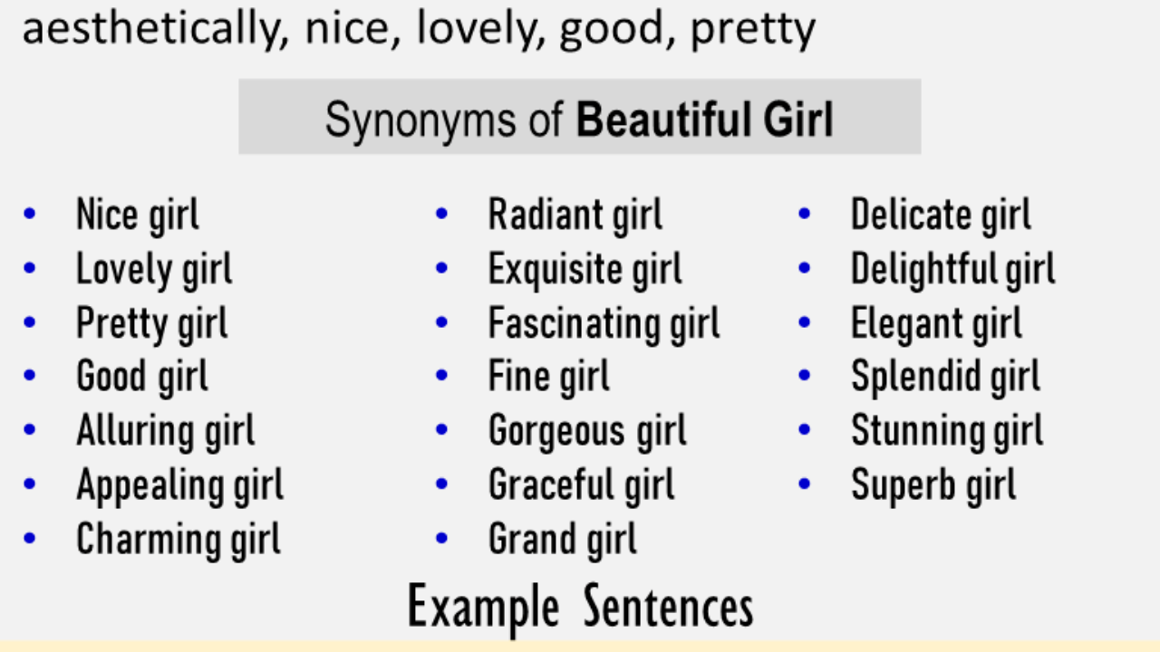 Stunningly Beautiful Synonyms - H0dgehe
