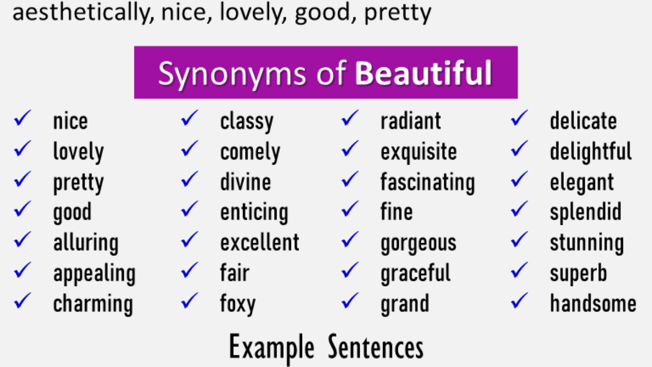 Another word for Beautiful, What is another, synonym word for ...