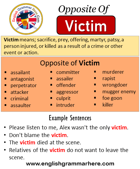 VICTIM Synonyms: 68 Similar and Opposite Words