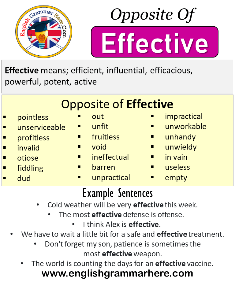 what is effective in english