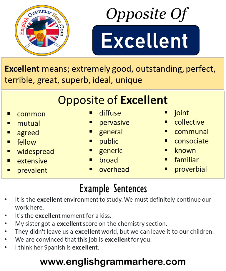 Opposite Of Excellent, Antonyms of Excellent, Meaning and Example Sentences