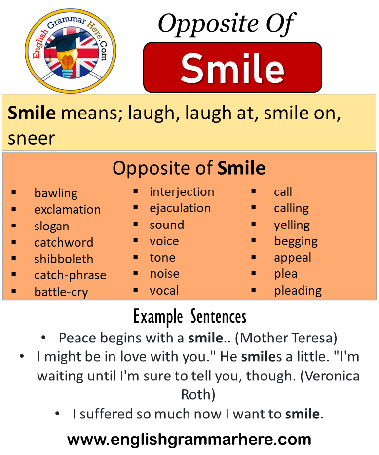 What Does Smile Mean In English