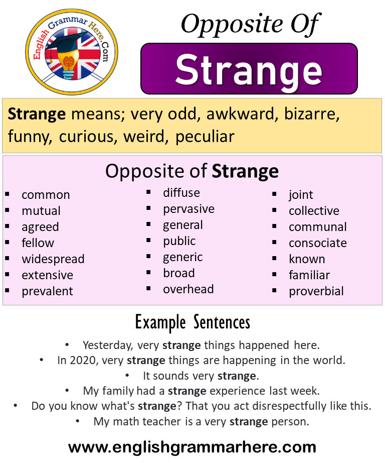 What Is The Antonym For Strange