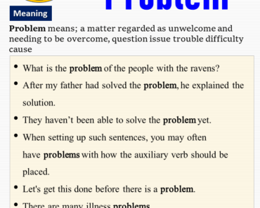 Problem in a Sentence Archives - English Grammar Here