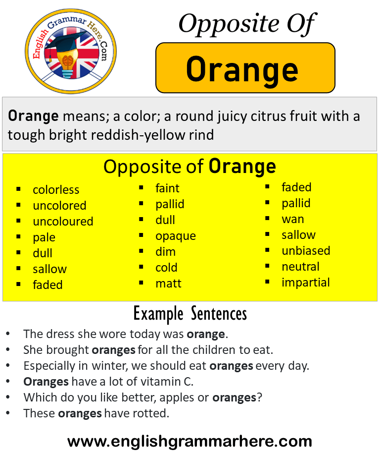 words for orange color