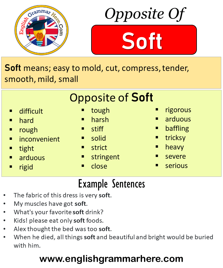 Soft Synonyms And Antonyms