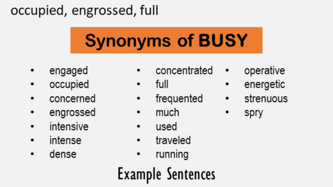 Another word for Busy, What is another, synonym word for Busy ...