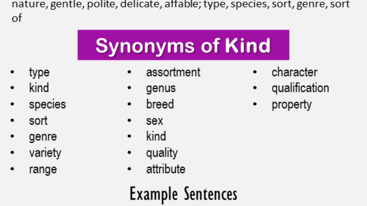 Another word for Kind, What is another, synonym word for Kind ...