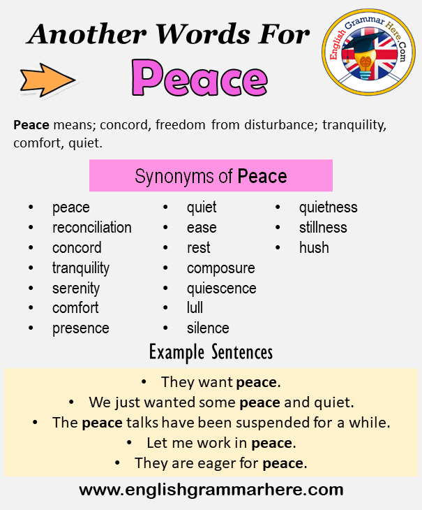 give peace synonyms