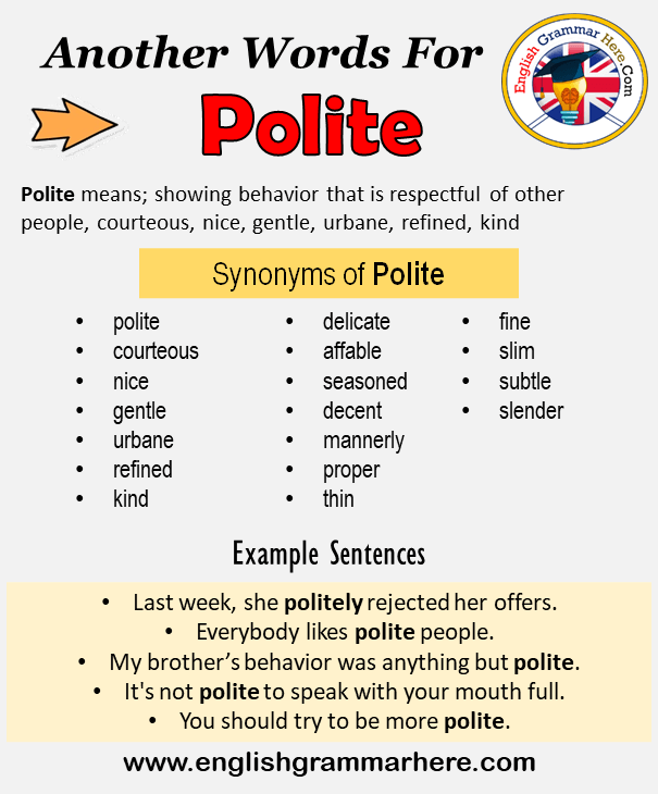 polite words in english