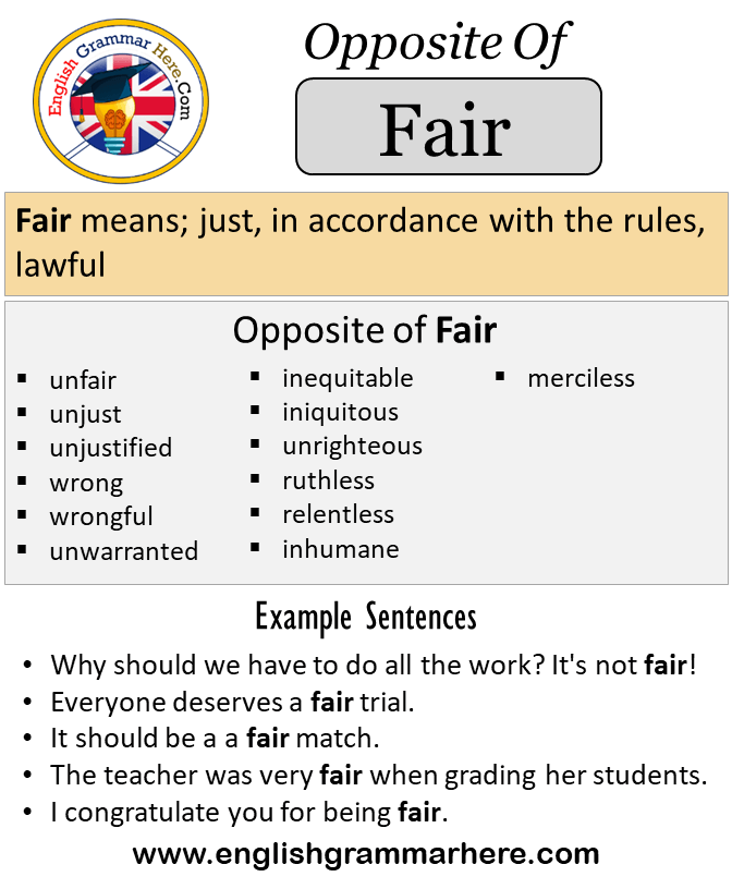 Fair meaning