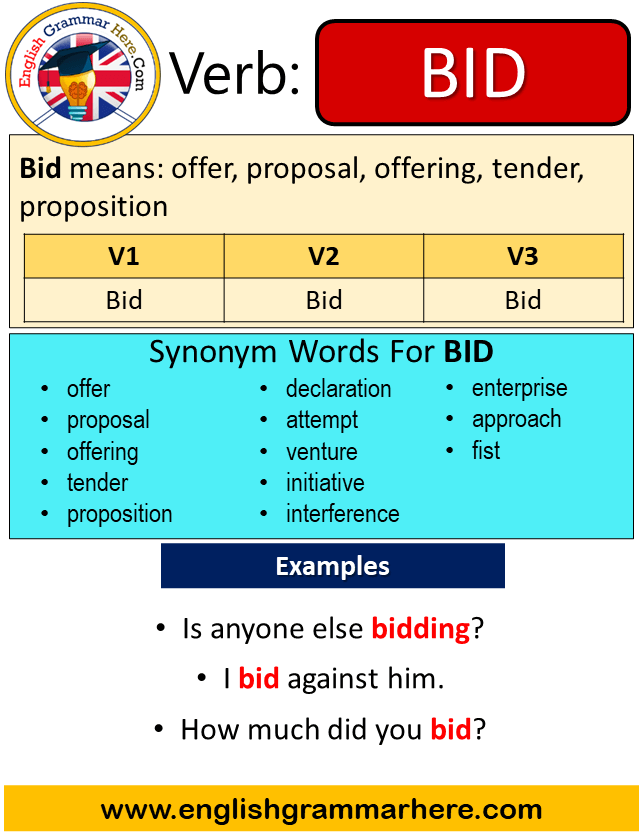 Bid Meaning In English Online Offer | www.gbu-presnenskij.ru