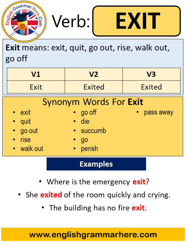 Past Tense Of Word Exit