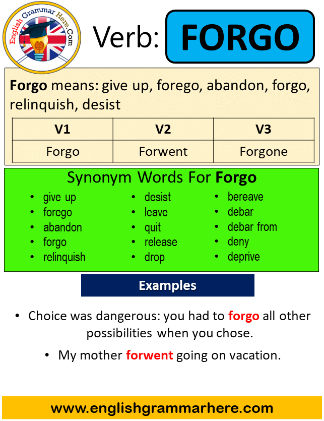 definition and context of using forgo