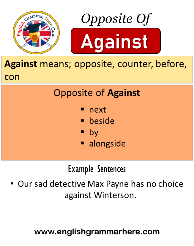 Opposite Of Against, Antonyms of Against, Meaning and Example Sentences