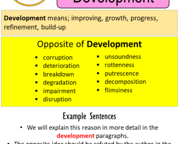 Opposite Of Development Archives - English Grammar Here