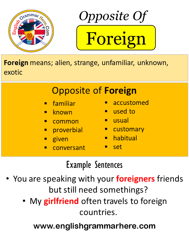 What is another word for foreigner?