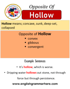 Opposite Of Hollow, Antonyms of Hollow, Meaning and Example Sentences