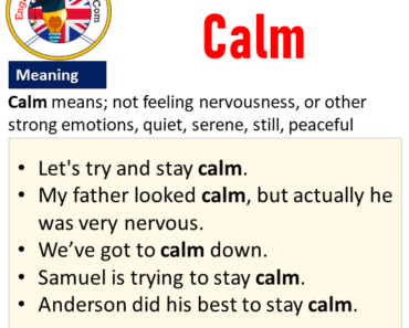 Calm in a Sentence and Meaning Archives - English Grammar Here