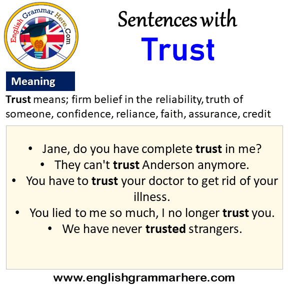 Sentences with Trust, Trust in a Sentence and Meaning