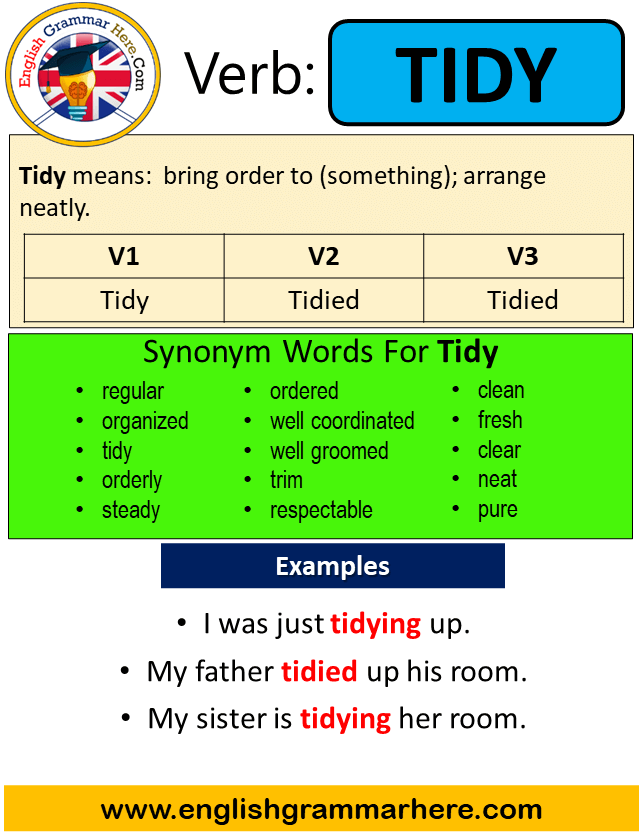 Tidy 3 формы. Teach в паст Симпл. Tidy в паст Симпл. Tidy present simple форма. Tidy past simple.