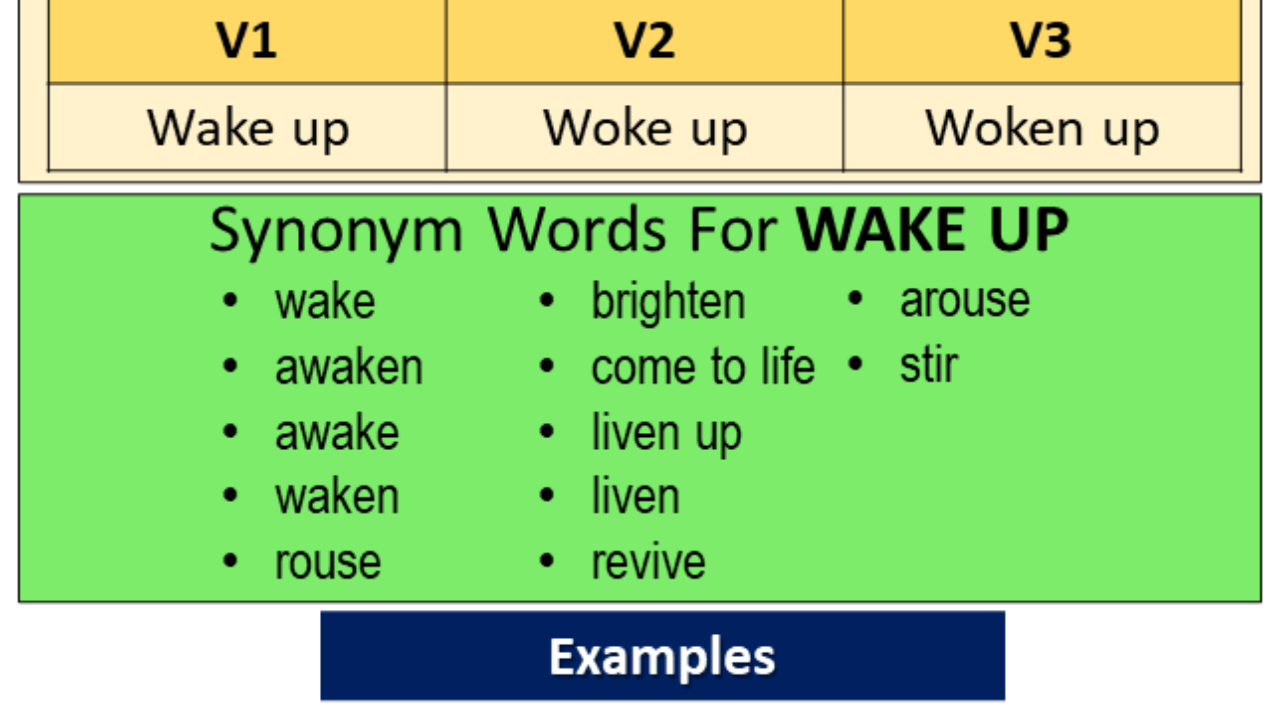 Wake Up Past Simple Simple Past Tense Of Wake Up Past Participle V1 V2 V3 Form Of Wake Up English Grammar Here