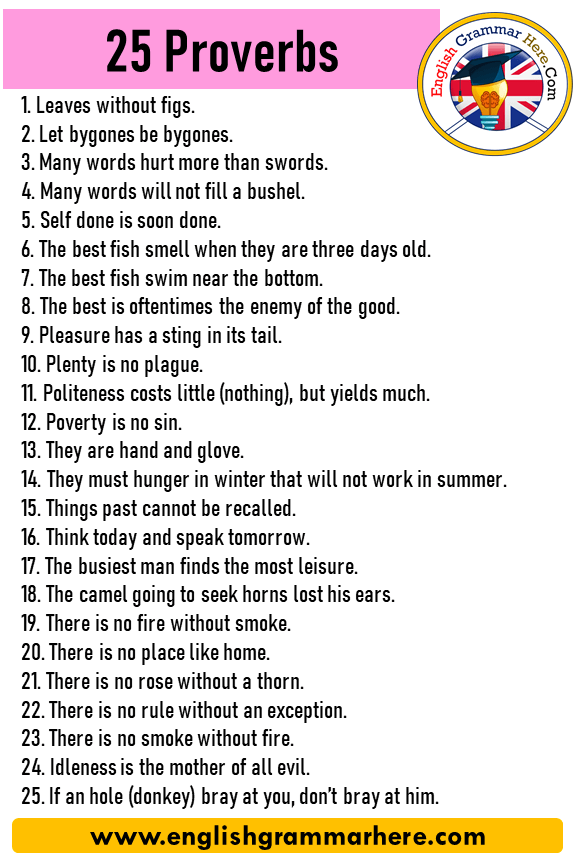 25 Proverbs Examples In English 