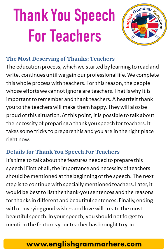 speech samples for students