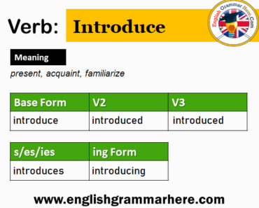 Past Simple And Past Participle Form Of Introduce Archives English Grammar Here Past Simple And Past Participle Form Of Introduce Archives English Grammar Here