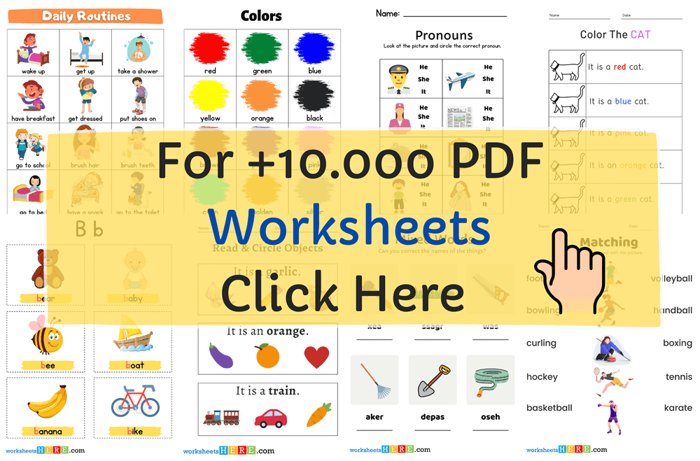 Free Printable Worksheets For English Worksheets For Kindergarten