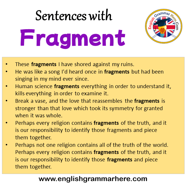fragmented sentence meaning